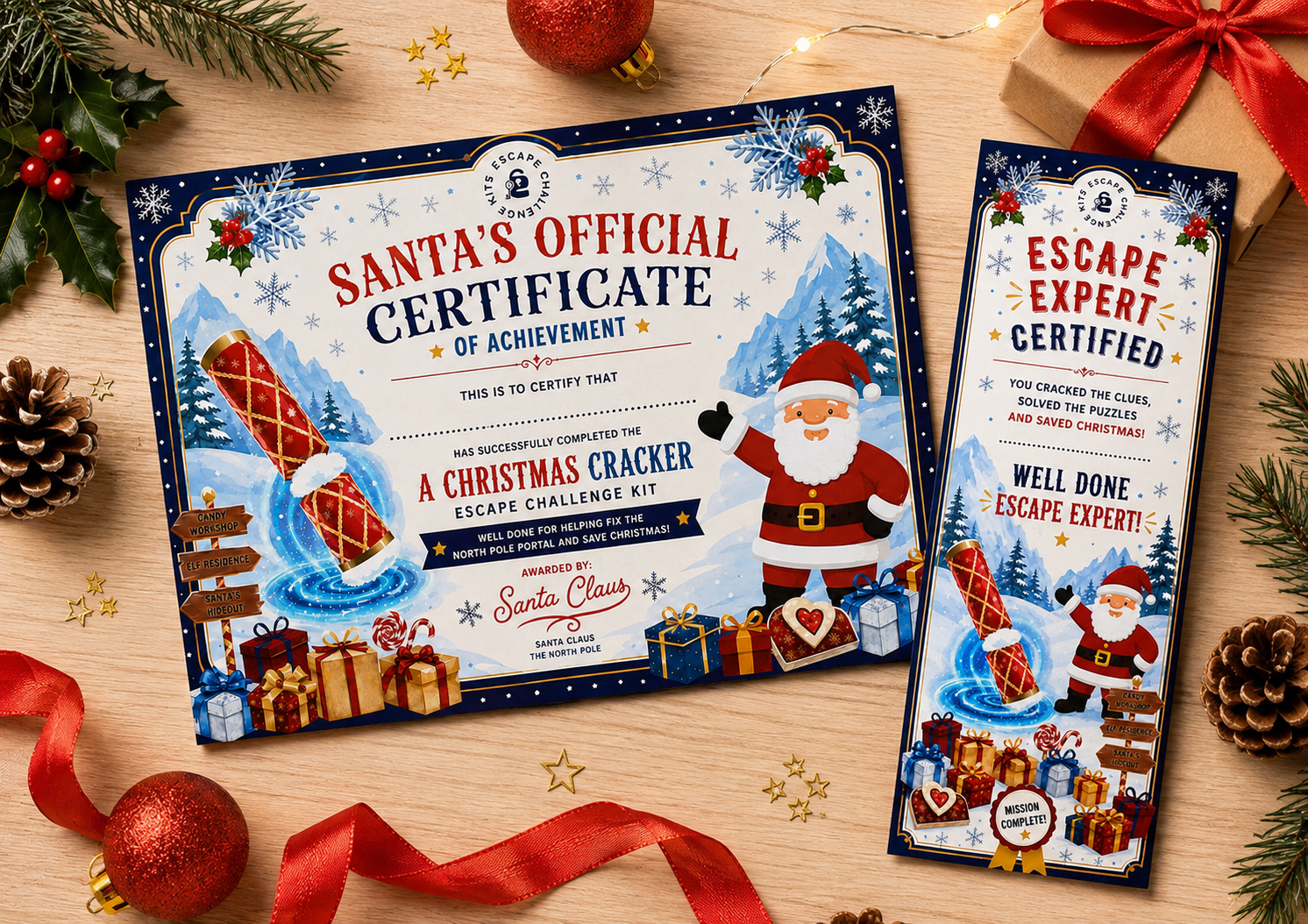 Christmas North Pole Expert Certificate & Bookmark