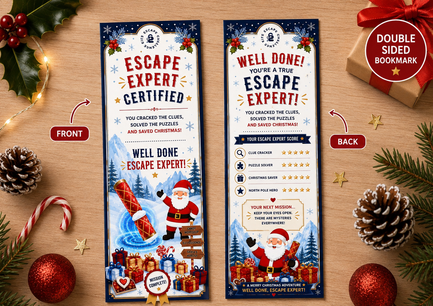 Christmas North Pole Expert Certificate & Bookmark