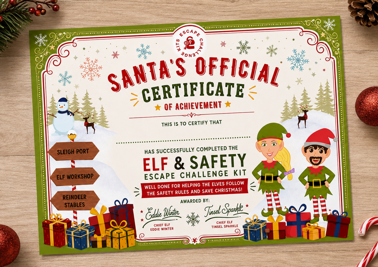 Elf Toy Workshop Expert Certificate