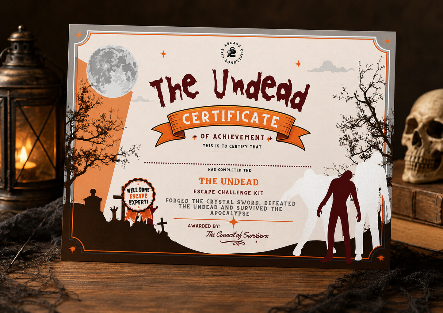 The Undead Expert Escape Certificate