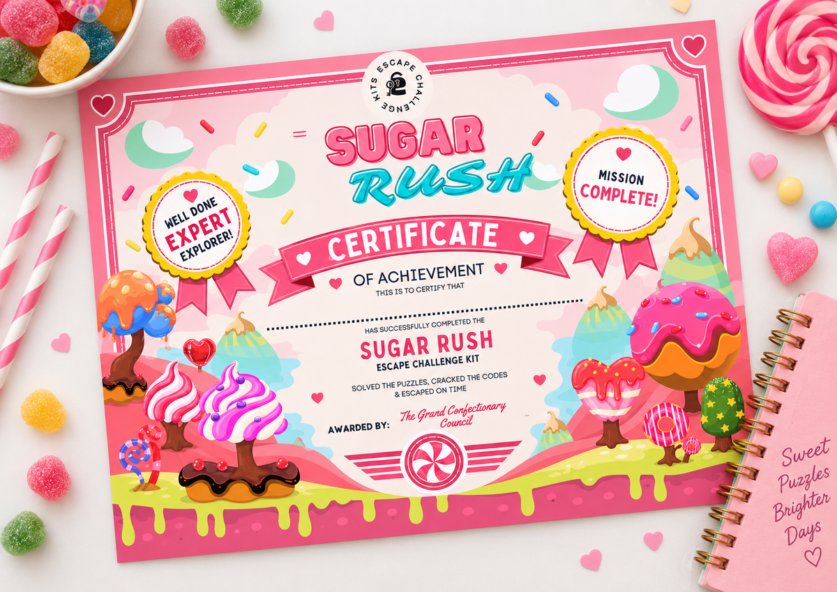 Sugar Rush Official Expert Escape Certificate