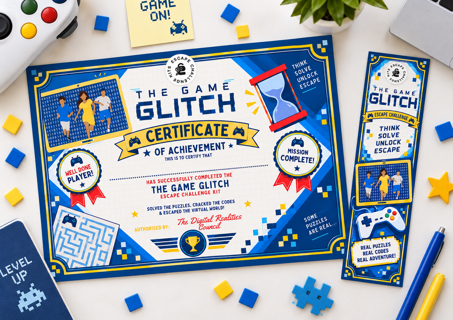Official Expert Certificate & Bookmark Set