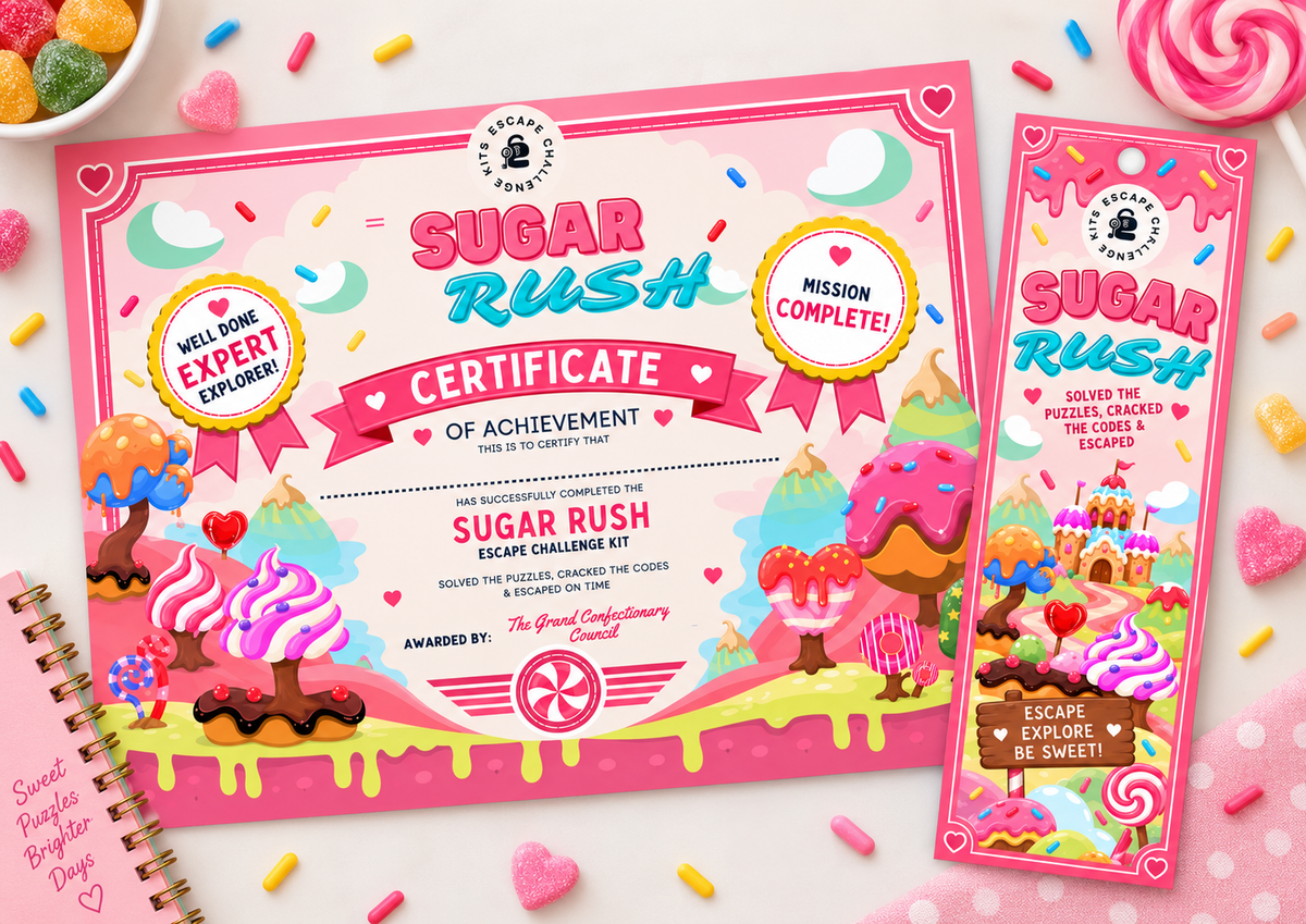 Sugar Rush Expert Certificate & Bookmark