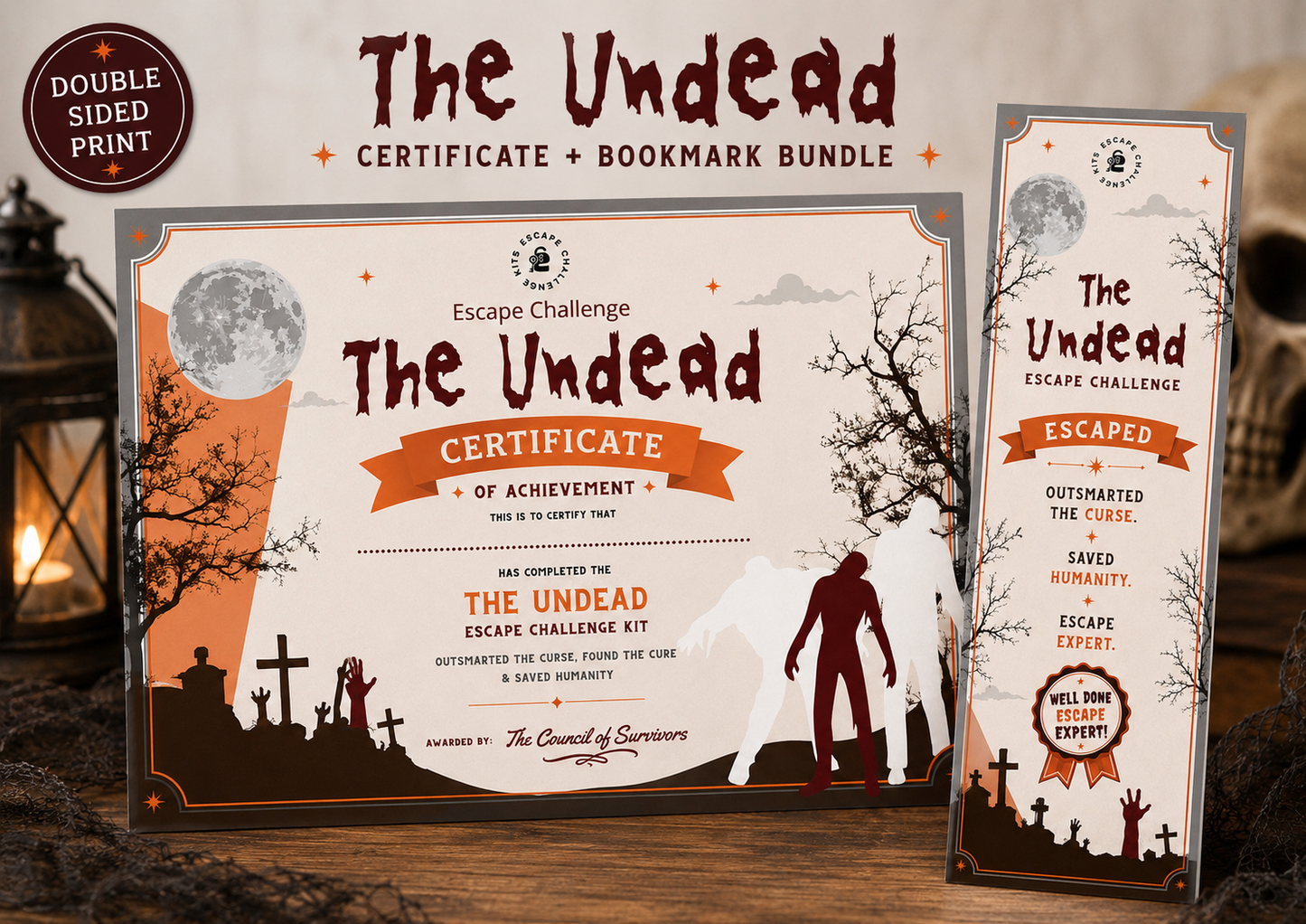 Official Expert Certificate & Bookmark Set