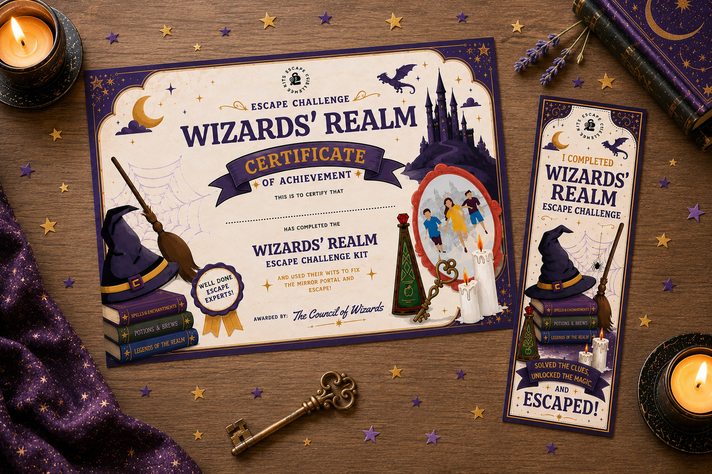 Wizards Realm Expert Certificate & Bookmark