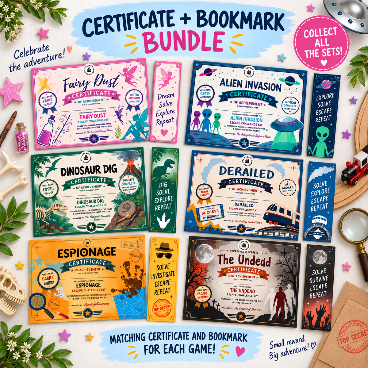 Official Expert Certificate & Bookmark Set