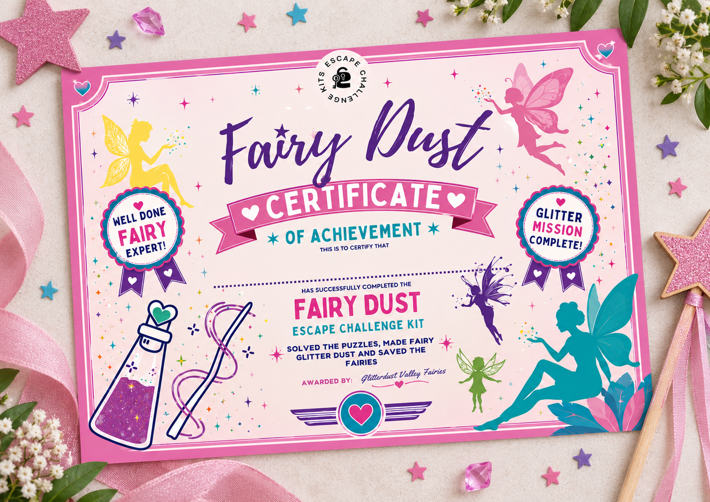 Fairy Dust Expert Escape Certificate